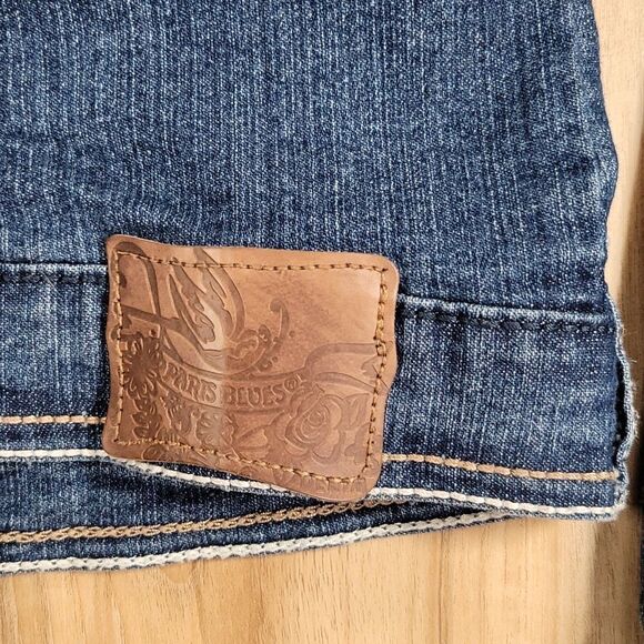 ☔️🔹️Vintage Paris Blues Denim Buttoned Jean Jacket w/Chest Pockets Large - Picture 8 of 11